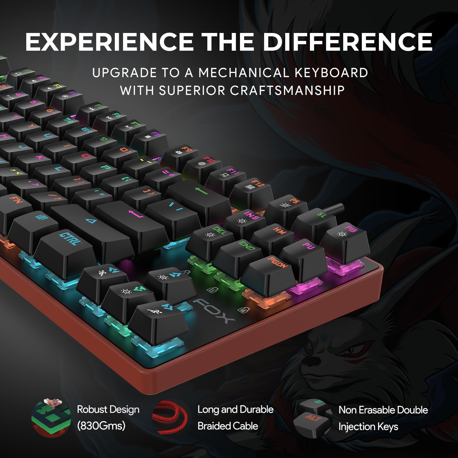 EvoFox Katana Pro RGB Mechanical Keyboard with Silent Red Switches